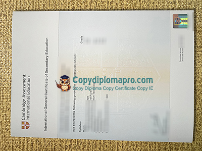 Cambridge IGCSE Certificate