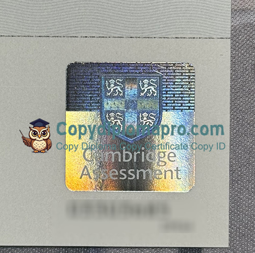 Cambridge IGCSE Certificate holographic
