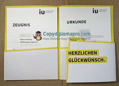 IU Internationale Hochschule Urkunde Folder