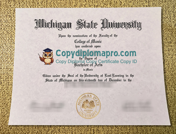 Michigan State University Diploma