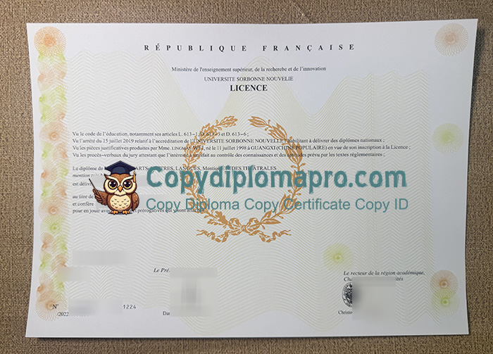 Université Sorbonne Nouvelle – Paris 3 Diploma