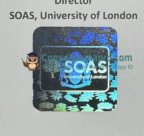 SOAS University of London Degree Hologram Security