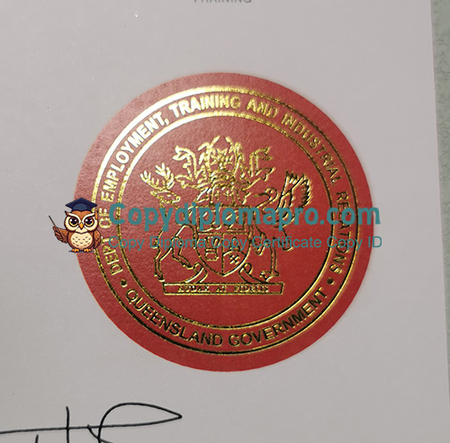 TAFE Queensland Certificate seal