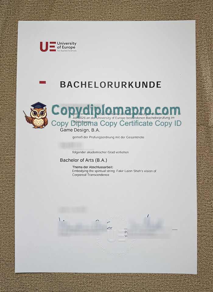 University of Europe for Applied Sciences Diploma