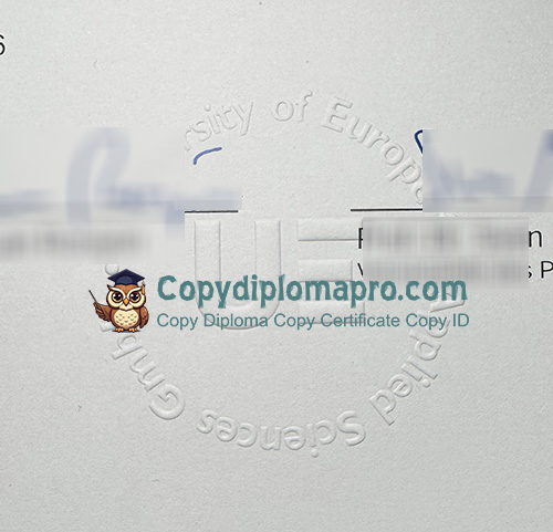 University of Europe for Applied Sciences Diploma seal