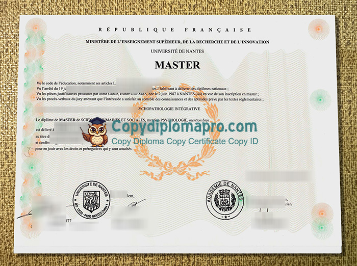 Université de Nantes Degree