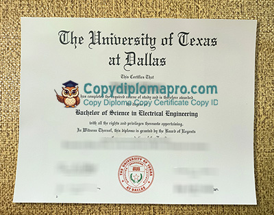 University of Texas at Dallas Diploma