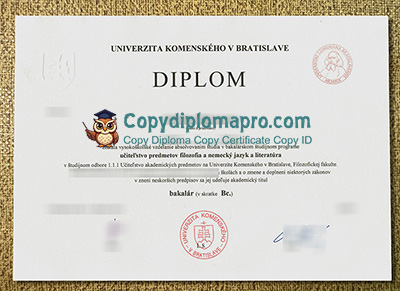 Univerzita Komenského v Bratislave Diploma