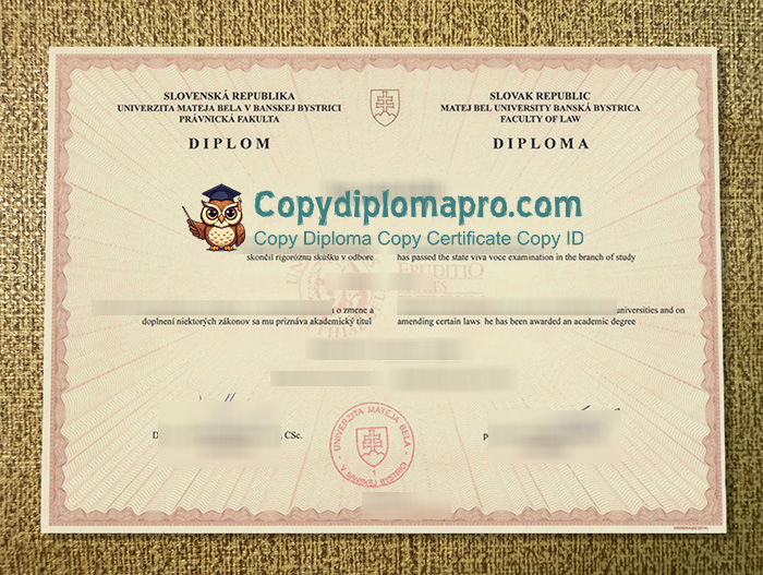 Univerzita Mateja Bela v Banskej Bystrici Diploma