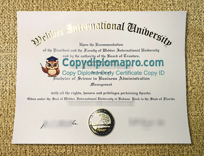 Webber International University Diploma, WIU Diploma