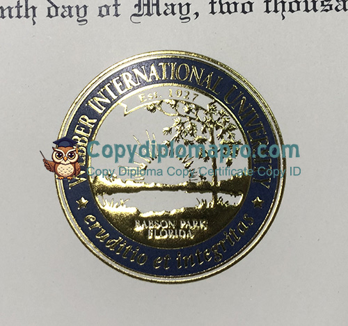 Webber International University Diploma seal