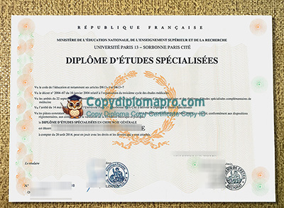 Université Paris 13 Diploma