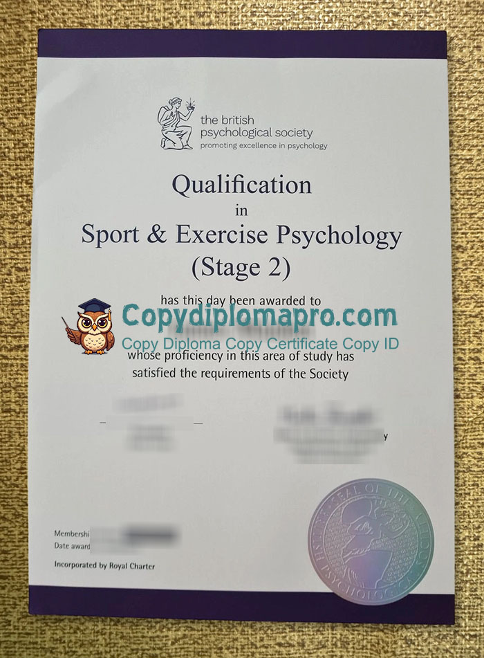 British Psychological Society Certificate