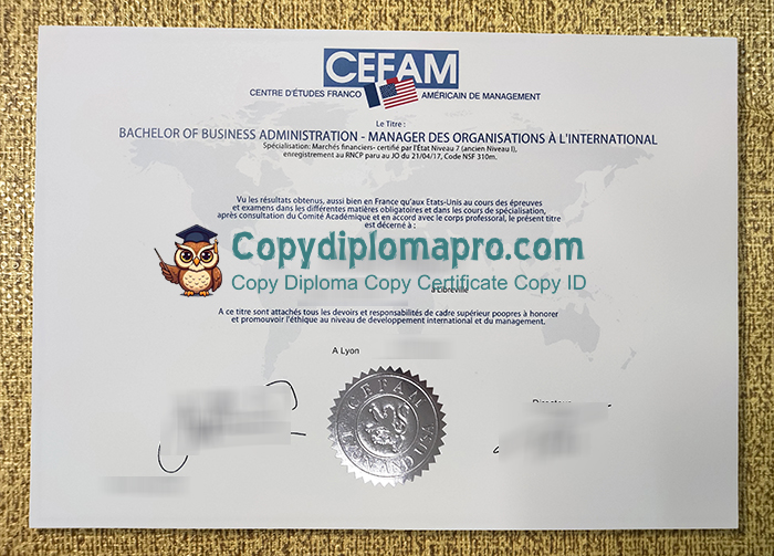  CEFAM Certificate