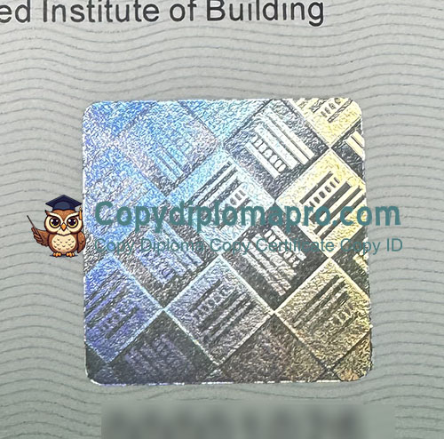 CIOB Certificate holographic