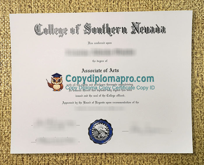 College of Southern Nevada Diploma, CSN Diploma