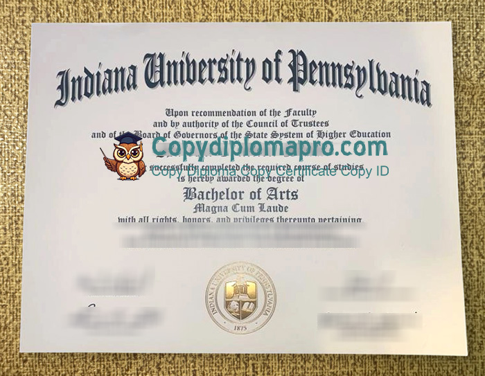 Indiana University of Pennsylvania Diploma