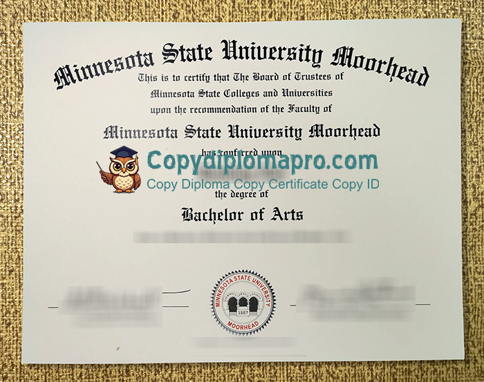 Minnesota State University Moorhead Diploma