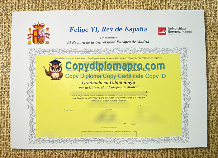 Universidad Europea de Madrid Diploma