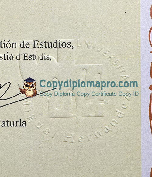 Universidad Miguel Hernández Diploma seal