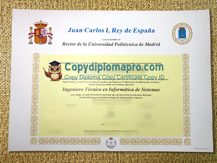 Universidad Politécnica de Madrid Diploma, UPM Diploma