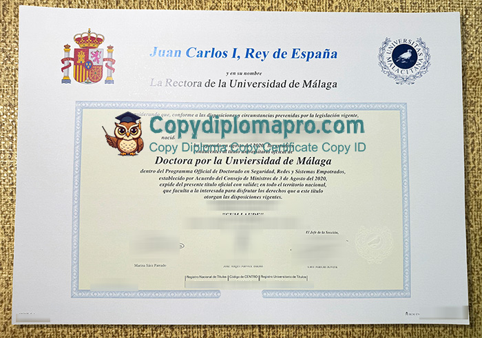 Universidad de Málaga Diploma