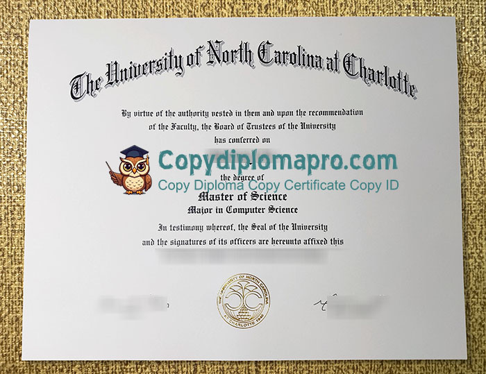 University of North Carolina at Charlotte Diploma