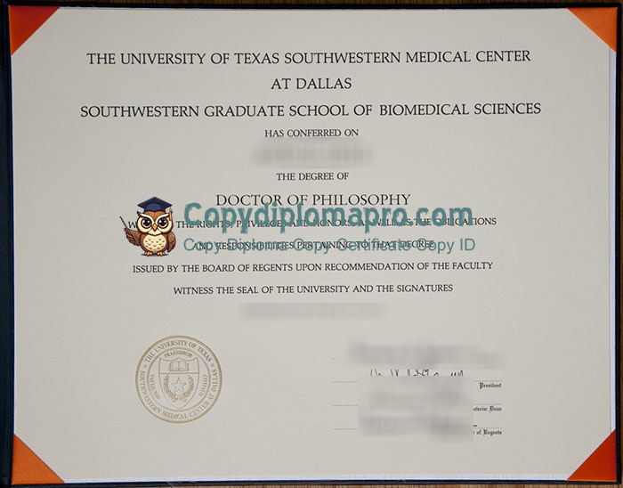 University of Texas Southwestern Medical Center Diploma