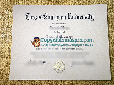 Texas Southern University Diploma